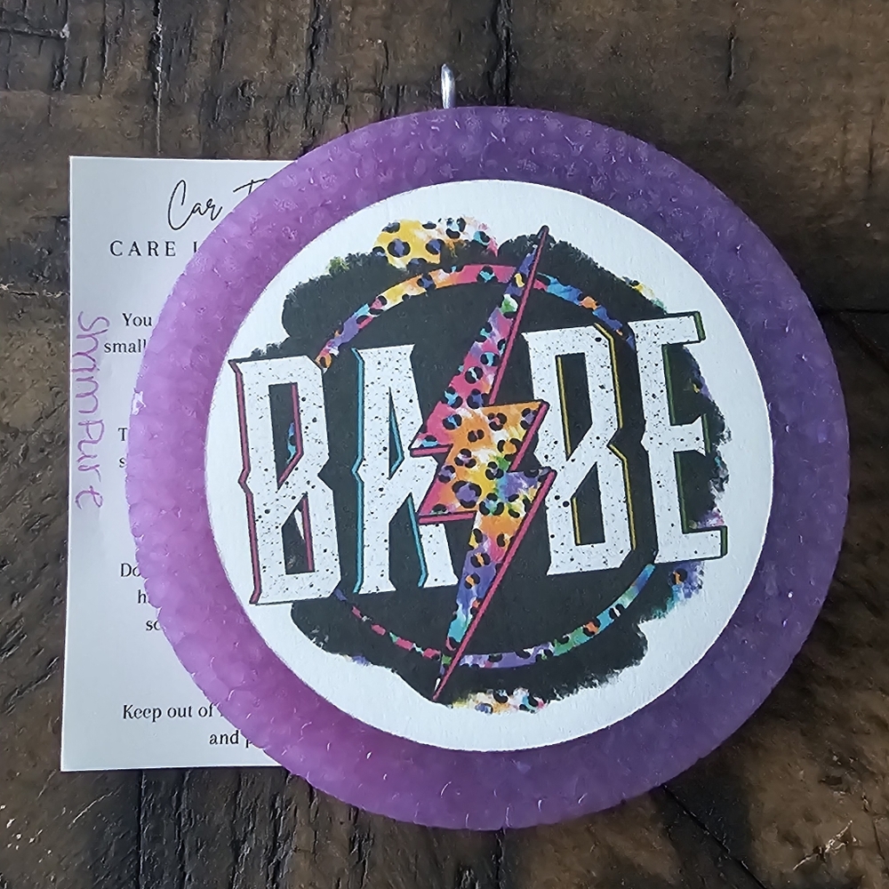 Purple "Babe" Car Freshie